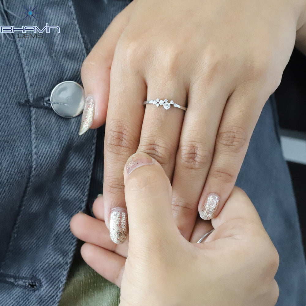 Round Diamond, White Diamond, Natural Diamond Ring, Engagement Ring