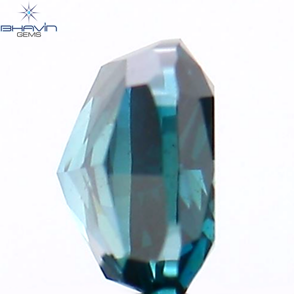 0.27 CT クッション シェイプ ナチュラル ダイヤモンド ブルー カラー VS2 クラリティ (3.68 MM)