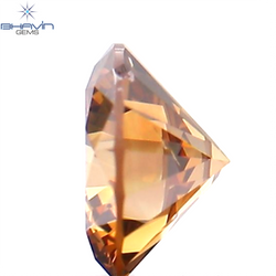 0.24 CT Round Shape Natural Diamond Pink Brown Color SI1 Clarity (3.94 MM)