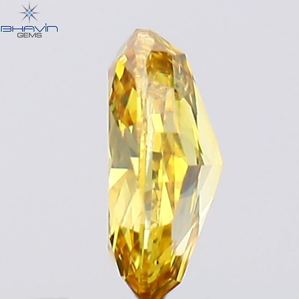0.14 CT Oval Shape Natural Diamond Orange Color SI1 Clarity (3.87 MM)