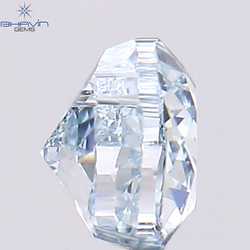 0.44 CT Heart Shape Natural Diamond Enhanced Greenish Blue Color VS1 Clarity (4.50 MM)