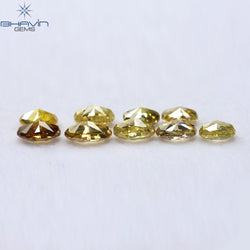 1.31 CT/9 Pcs Oval Shape Natural Diamond Mix Color SI Clarity (3.45 MM)