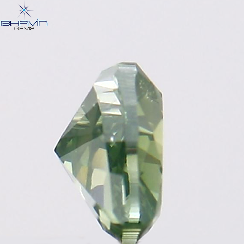 0.18 CT Heart Shape Natural Diamond Green Color VS2 Clarity (3.66 MM)