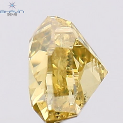 0.45 CT Heart Shape Natural Diamond Brown Yellow Color SI1 Clarity (4.73 MM)