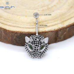 18K/3g leopard Belly Button Ring, Belly Button Jewelry Ring, Belly Button Rings
