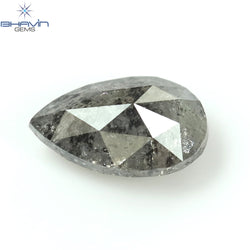 0.64 CT Pear Shape Natural Loose Diamond Salt And Pepper Color I3 Clarity (6.92 MM)