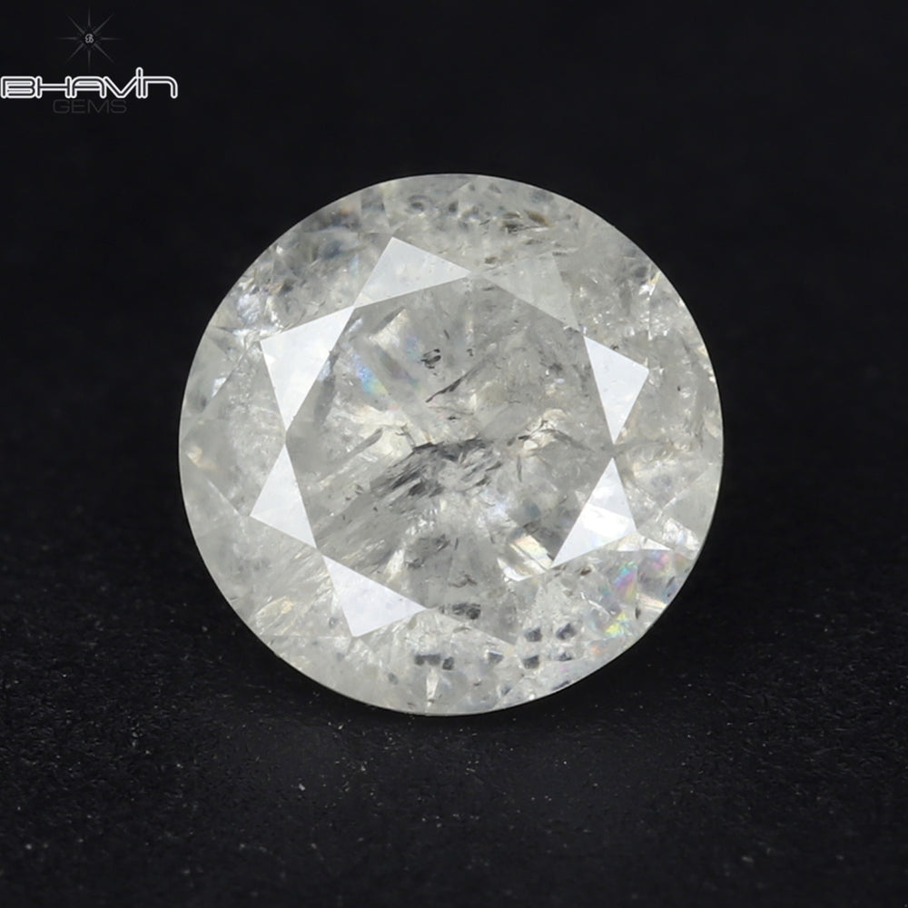 0.53 CT Round Shape Natural Diamond White Color I3 Clarity (5.15 MM)