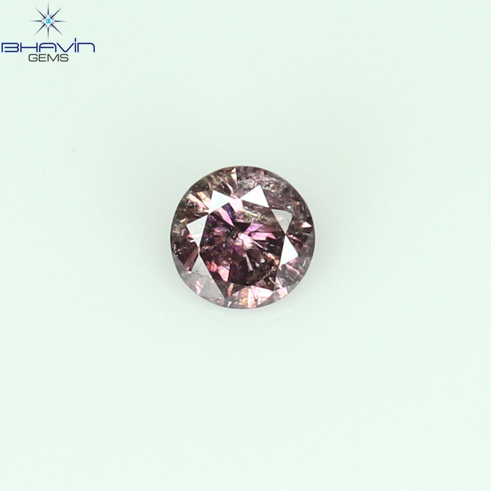 0.03 CT Round Shape Natural Diamond Pink Color I2 Clarity (1.97 MM)