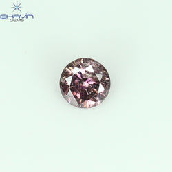 0.03 CT Round Shape Natural Diamond Pink Color I2 Clarity (1.97 MM)