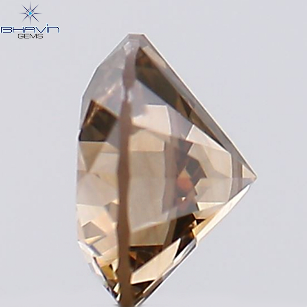 0.85 CT Round Shape Natural Diamond Brown Color SI1 Clarity (5.90 MM)