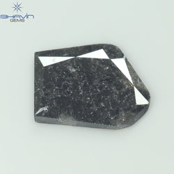 2.69 CT Slice Shape Natural Diamond Salt And Pepper Color I3 Clarity (12.60 MM)