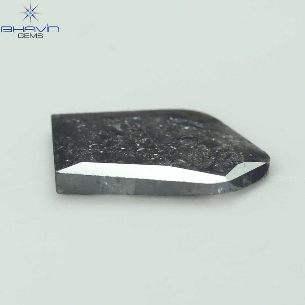 2.69 CT Slice Shape Natural Diamond Salt And Pepper Color I3 Clarity (12.60 MM)