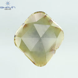 12.21ct ノーカット スライス ローズカット ダイヤモンド 天然 ルース ダイヤモンド ブラウン グレイッシュ イエロー ダイヤモンド ギフト ダイヤモンド ジュエリー ダイヤモンド リング EP35-1