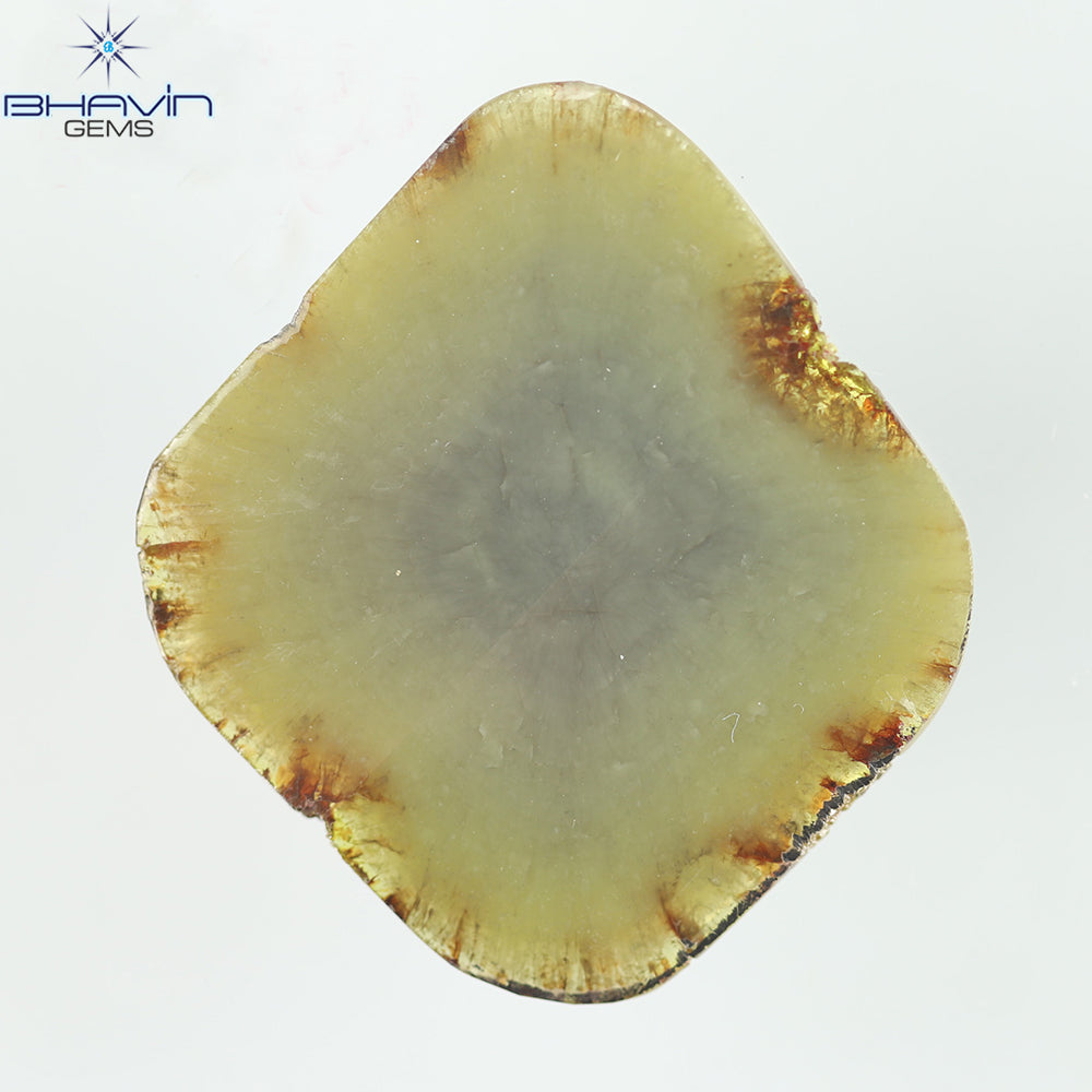 12.21ct ノーカット スライス ローズカット ダイヤモンド 天然 ルース ダイヤモンド ブラウン グレイッシュ イエロー ダイヤモンド ギフト ダイヤモンド ジュエリー ダイヤモンド リング EP35-1