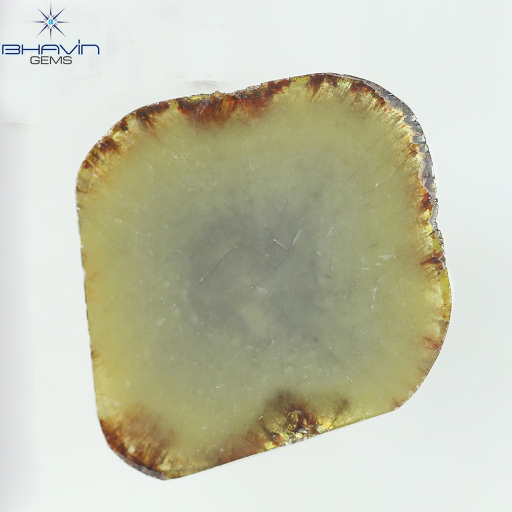 14.26ct ノーカット スライス ローズカット ダイヤモンド 天然 ルース ダイヤモンド ブラウン グレイッシュ イエロー ダイヤモンド ギフト ダイヤモンド ジュエリー ダイヤモンド リング EP35-2