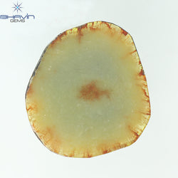 12.29 CT Uncut Slice Rosecut Shape Natural Loose Diamond Brownish Grayish Yellow Clarity I3 For Engagement & Wedding Ring /Sku:EP35-4