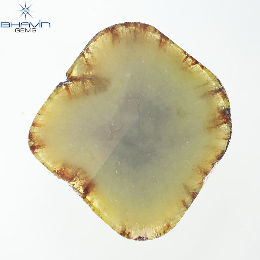 14.46 CT, Uncut Slice Rosecut Diamond, Natural Loose Diamond, Brownish Grayish Yellow Diamond, Gifts, Diamond, Jewelry, Diamond Ring, EP35-8