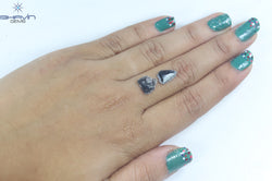 2.03 CT Slice Shape Natural Diamond Salt And Pepper Color I3 Clarity (11.00 MM)