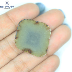 12.21ct ノーカット スライス ローズカット ダイヤモンド 天然 ルース ダイヤモンド ブラウン グレイッシュ イエロー ダイヤモンド ギフト ダイヤモンド ジュエリー ダイヤモンド リング EP35-1