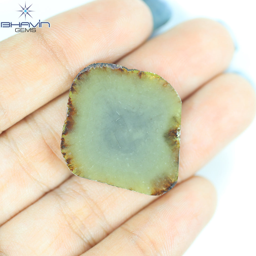 14.26ct ノーカット スライス ローズカット ダイヤモンド 天然 ルース ダイヤモンド ブラウン グレイッシュ イエロー ダイヤモンド ギフト ダイヤモンド ジュエリー ダイヤモンド リング EP35-2