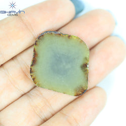 14.26ct ノーカット スライス ローズカット ダイヤモンド 天然 ルース ダイヤモンド ブラウン グレイッシュ イエロー ダイヤモンド ギフト ダイヤモンド ジュエリー ダイヤモンド リング EP35-2