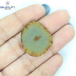 12.29 CT Uncut Slice Rosecut Shape Natural Loose Diamond Brownish Grayish Yellow Clarity I3 For Engagement & Wedding Ring /Sku:EP35-4