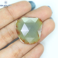 12.80ct ノーカット スライス ローズカット ダイヤモンド 天然 ルース ダイヤモンド ブラウン グレイッシュ イエロー ダイヤモンド ギフト ダイヤモンド ジュエリー ダイヤモンド リング EP35-5