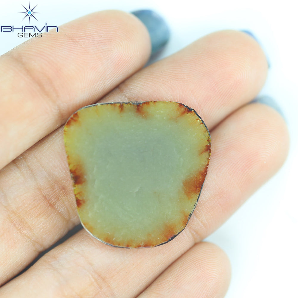 12.80ct ノーカット スライス ローズカット ダイヤモンド 天然 ルース ダイヤモンド ブラウン グレイッシュ イエロー ダイヤモンド ギフト ダイヤモンド ジュエリー ダイヤモンド リング EP35-5