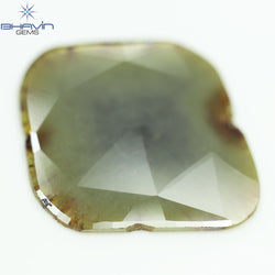 12.21ct ノーカット スライス ローズカット ダイヤモンド 天然 ルース ダイヤモンド ブラウン グレイッシュ イエロー ダイヤモンド ギフト ダイヤモンド ジュエリー ダイヤモンド リング EP35-1