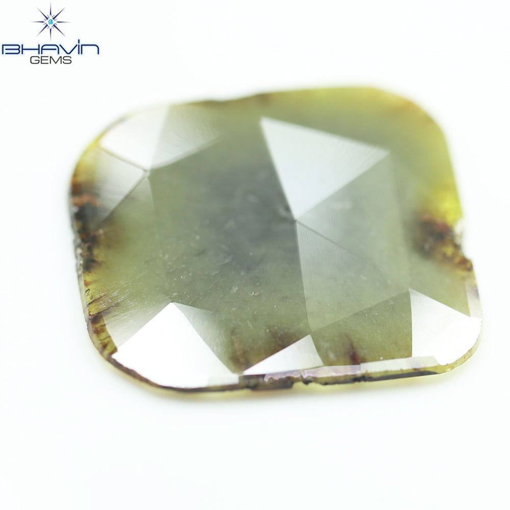 12.24ct ノーカット スライス ローズカット ダイヤモンド 天然 ルース ダイヤモンド ブラウン グレイッシュ イエロー ダイヤモンド ギフト ダイヤモンド ジュエリー ダイヤモンド リング EP35-7