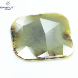 12.24ct ノーカット スライス ローズカット ダイヤモンド 天然 ルース ダイヤモンド ブラウン グレイッシュ イエロー ダイヤモンド ギフト ダイヤモンド ジュエリー ダイヤモンド リング EP35-7