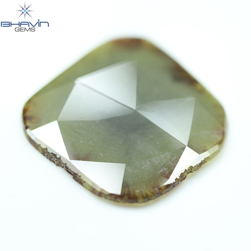 14.26ct ノーカット スライス ローズカット ダイヤモンド 天然 ルース ダイヤモンド ブラウン グレイッシュ イエロー ダイヤモンド ギフト ダイヤモンド ジュエリー ダイヤモンド リング EP35-2