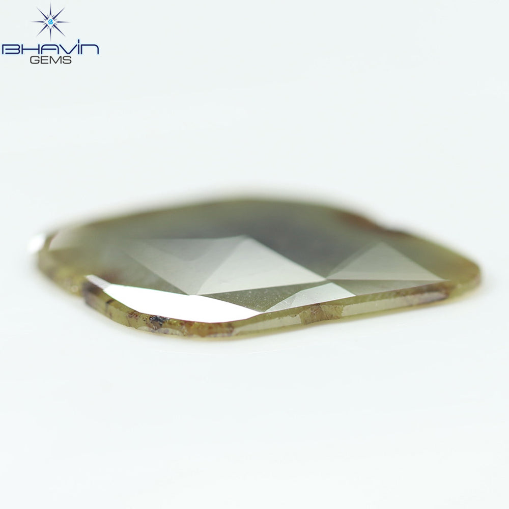 12.21ct ノーカット スライス ローズカット ダイヤモンド 天然 ルース ダイヤモンド ブラウン グレイッシュ イエロー ダイヤモンド ギフト ダイヤモンド ジュエリー ダイヤモンド リング EP35-1