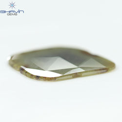 12.21ct ノーカット スライス ローズカット ダイヤモンド 天然 ルース ダイヤモンド ブラウン グレイッシュ イエロー ダイヤモンド ギフト ダイヤモンド ジュエリー ダイヤモンド リング EP35-1