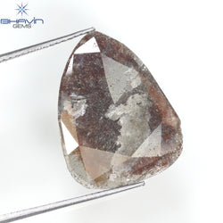 5.70 CT Slice Shape Natural Diamond Salt And Pepper Color I3 Clarity (20.50 MM)