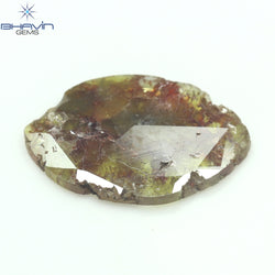 4.90 CT Maquise Slice Shape Natural Diamond Yellow Brown Color I3 Clarity (19.50 MM)