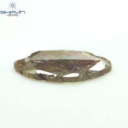 4.90 CT Maquise Slice Shape Natural Diamond Yellow Brown Color I3 Clarity (19.50 MM)