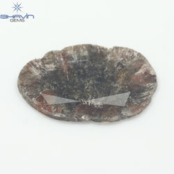 5.25 CT Slice Shape Natural Diamond Salt And Pepper Color I3 Clarity (21.00 MM)