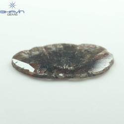 5.25 CT Slice Shape Natural Diamond Salt And Pepper Color I3 Clarity (21.00 MM)