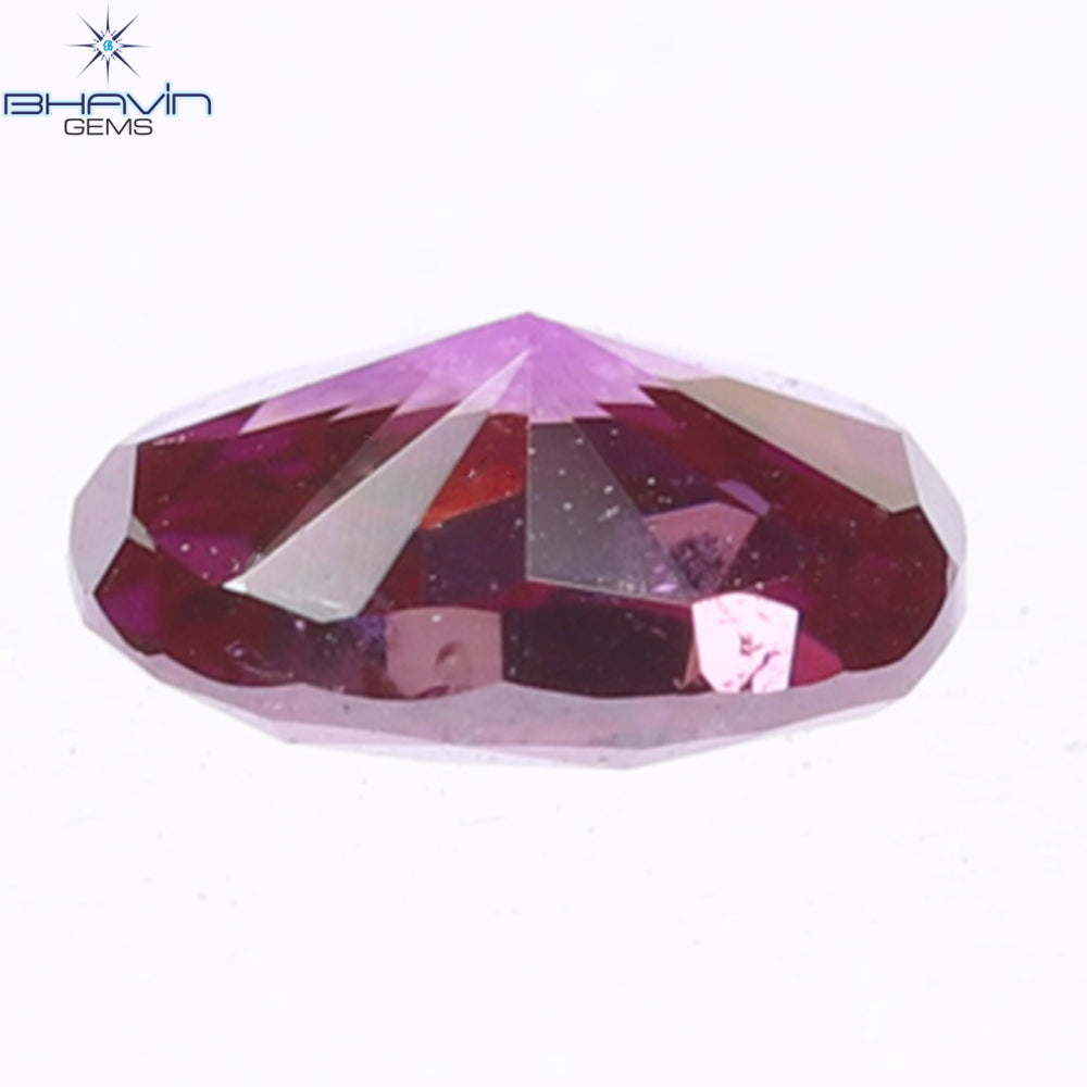 0.15 CT, Oval Diamond, Vivid Pink Color, Clarity SI2
