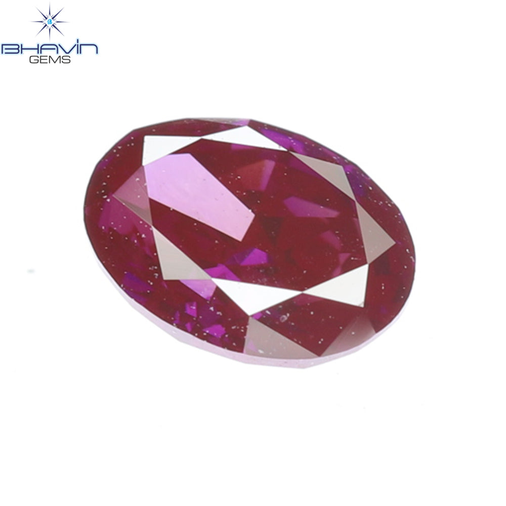 0.40 CT, Oval Diamond, Vivid Pink Color, Clarity VS2