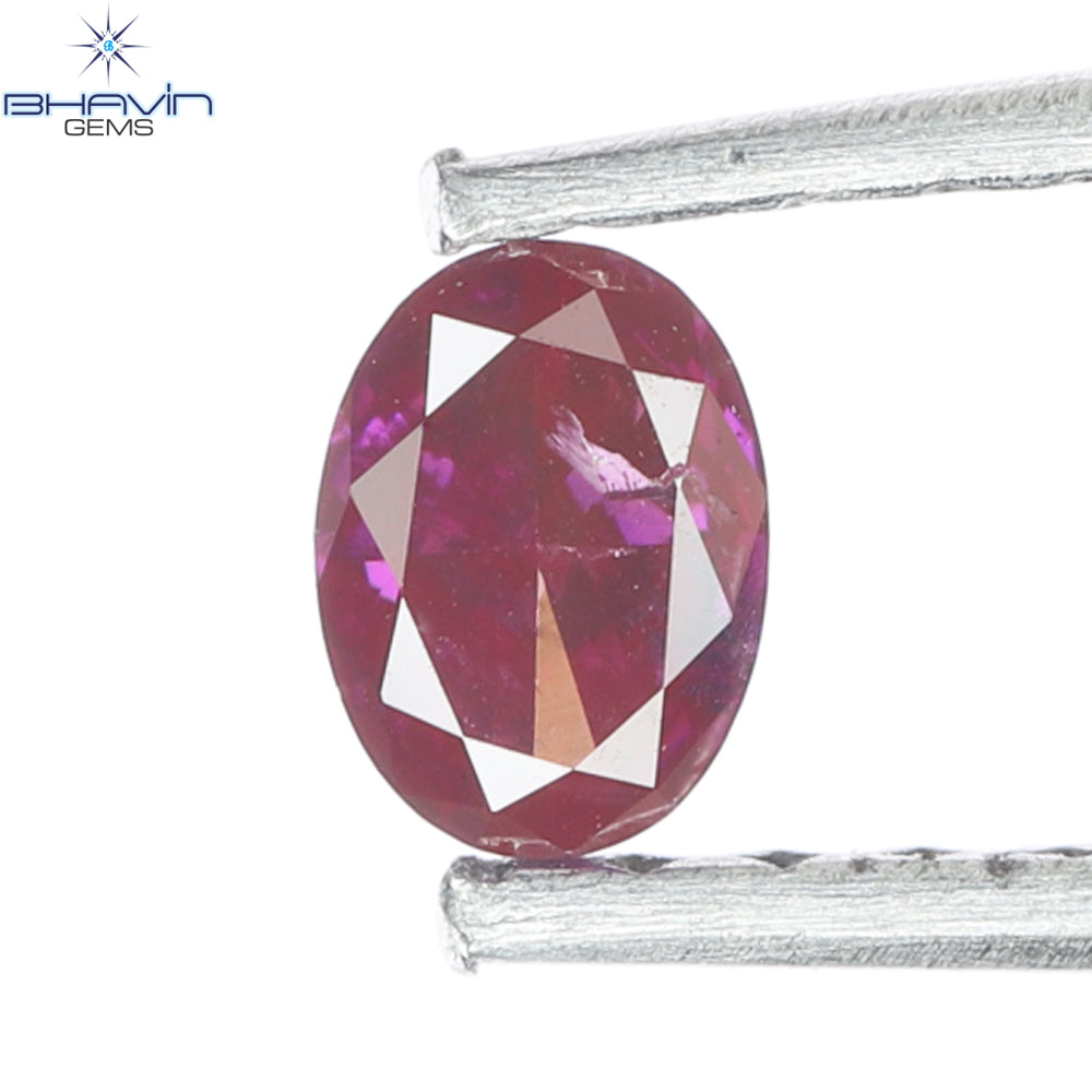 0.15CT、オーバルダイヤモンド、ビビッドピンクカラー、クラリティSI2