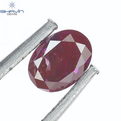 0.15 CT, Oval Diamond, Vivid Pink Color, Clarity SI2