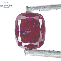 0.21 CT, Cushion Diamond, Vivid Pink Color, Clarity I1