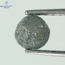 0.62 CT、ラフシェイプ、天然ダイヤモンド、ブルー カラー、I2 クラリティ (4.21 MM)