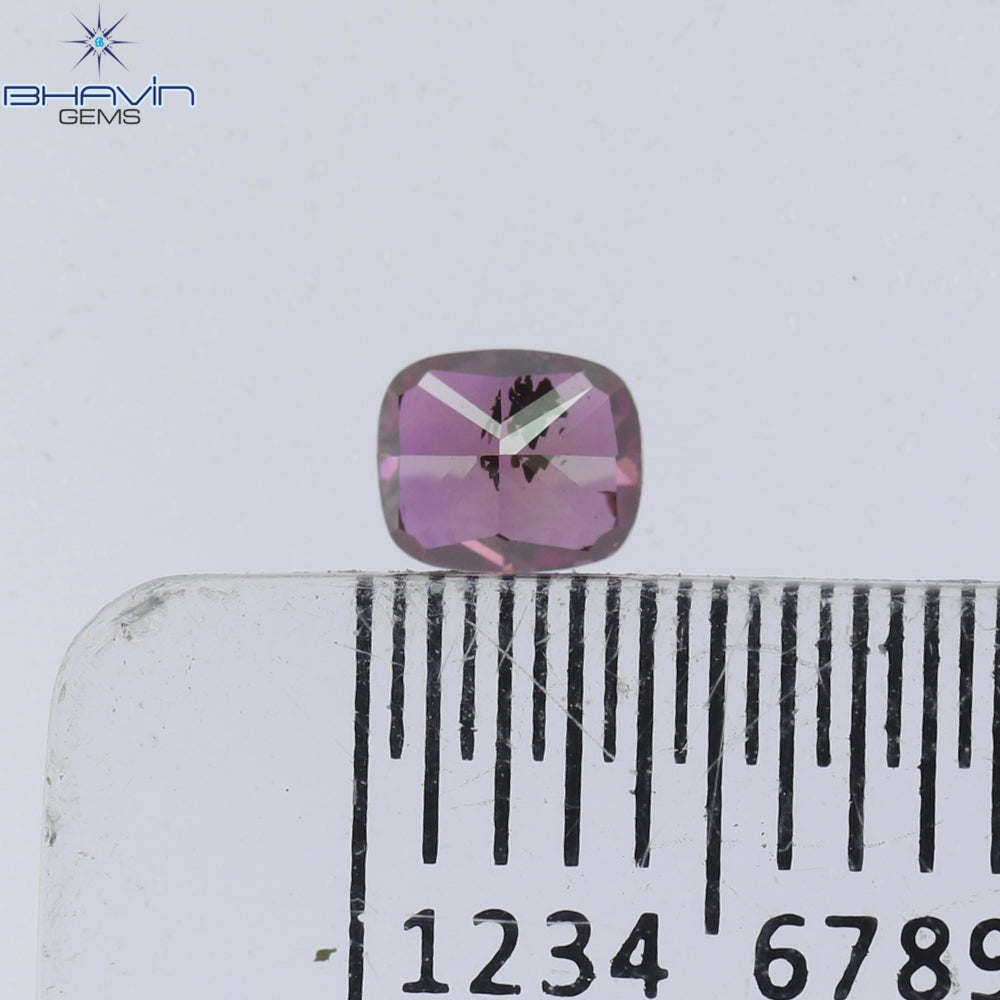 0.21 CT, Cushion Diamond, Vivid Pink Color, Clarity I1