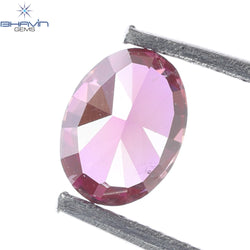 0.40 CT, Oval Diamond, Vivid Pink Color, Clarity VS2
