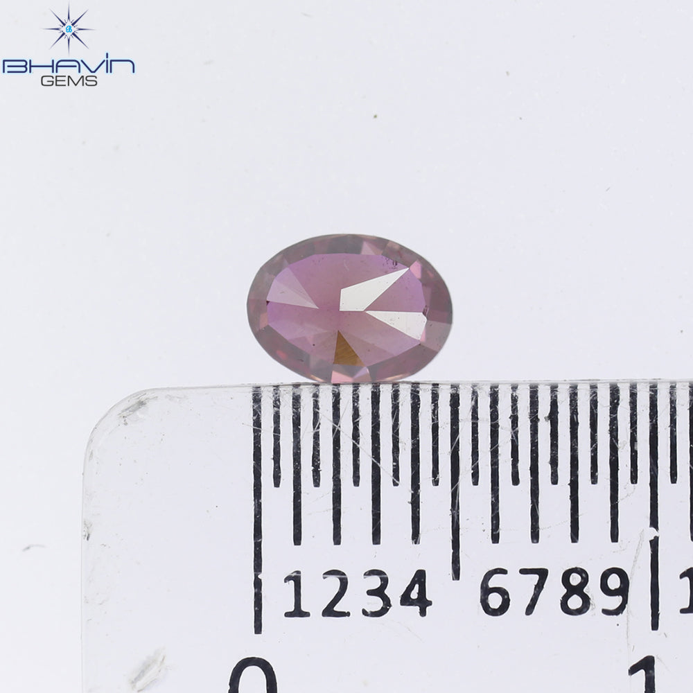 0.40 CT, Oval Diamond, Vivid Pink Color, Clarity VS2