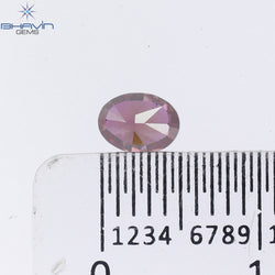 0.40 CT, Oval Diamond, Vivid Pink Color, Clarity VS2