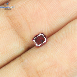 0.21 CT, Cushion Diamond, Vivid Pink Color, Clarity I1